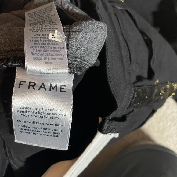 Women's size 23 FRAME Denim Le High Straight Stagger Hem Jeans in NIOR - Picture 7 of 7